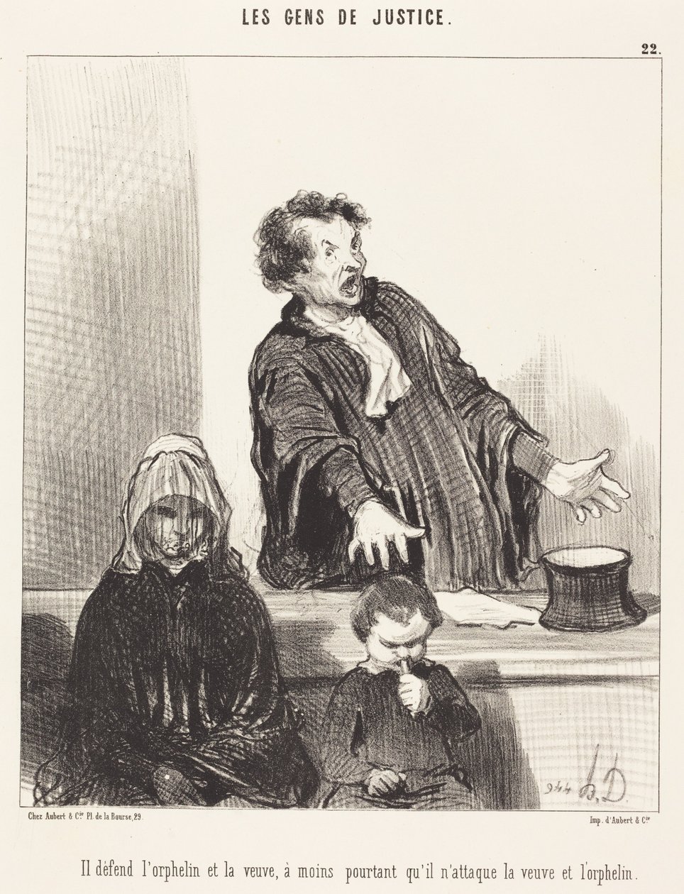 Broni sieroty i wdowy, chyba że... autorstwa Honoré Daumier