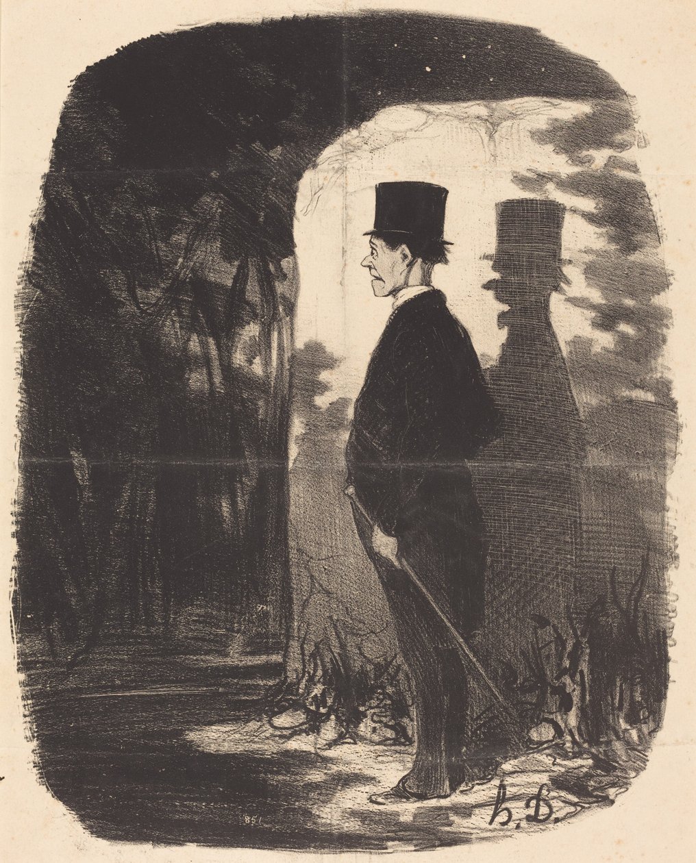 Nie ma co mówić, muszę przejść przez ten... las... autorstwa Honoré Daumier