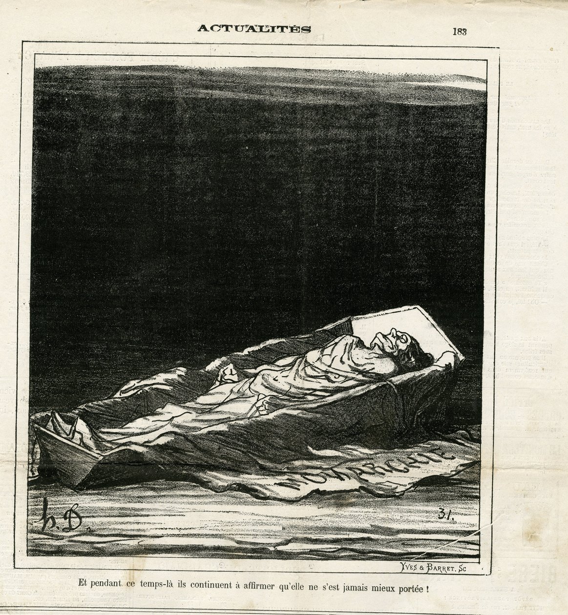 Ilustracja Honore Daumier (1808-1879) w Le Charivari autorstwa Honoré Daumier
