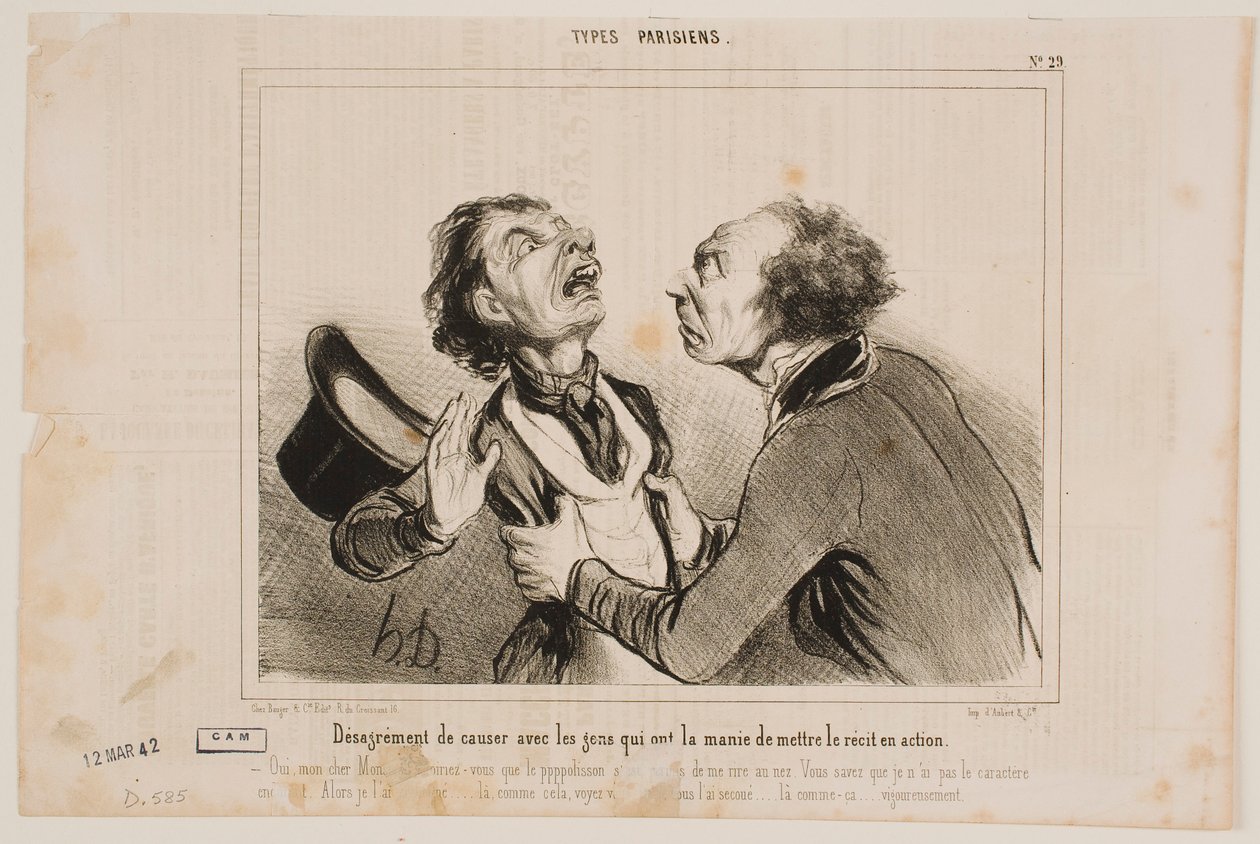 Niedogodność rozmowy z ludźmi... autorstwa Honoré Daumier