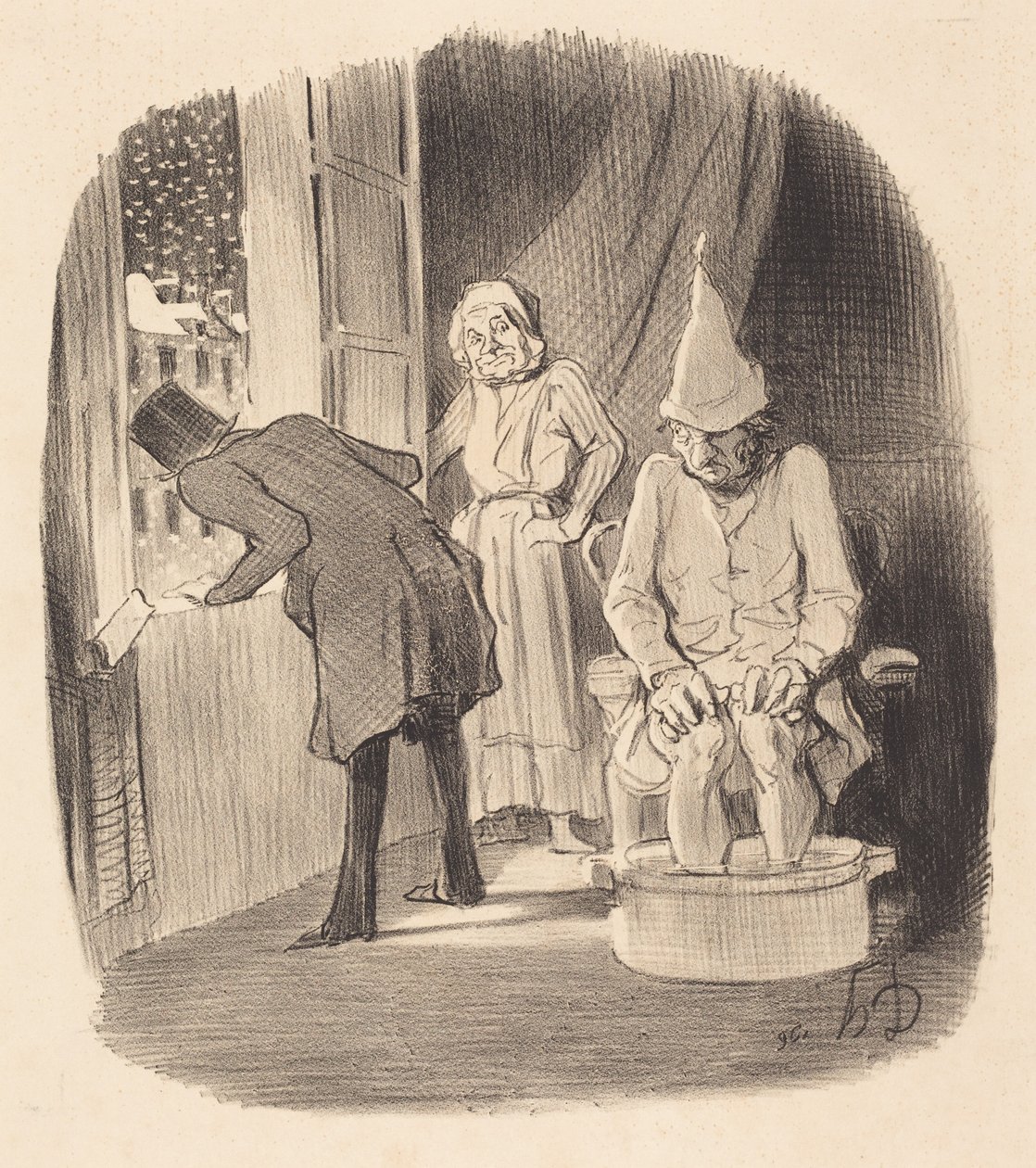 Niedogodność przeprowadzki... autorstwa Honoré Daumier
