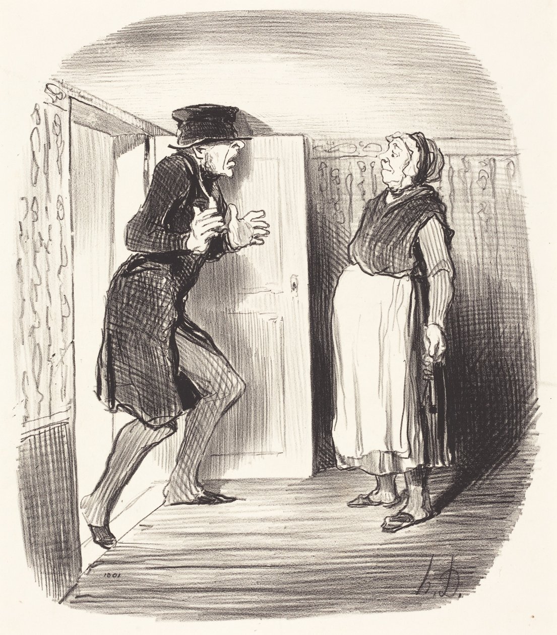 Wada wizyty na antresoli bez środków ostrożności... autorstwa Honoré Daumier