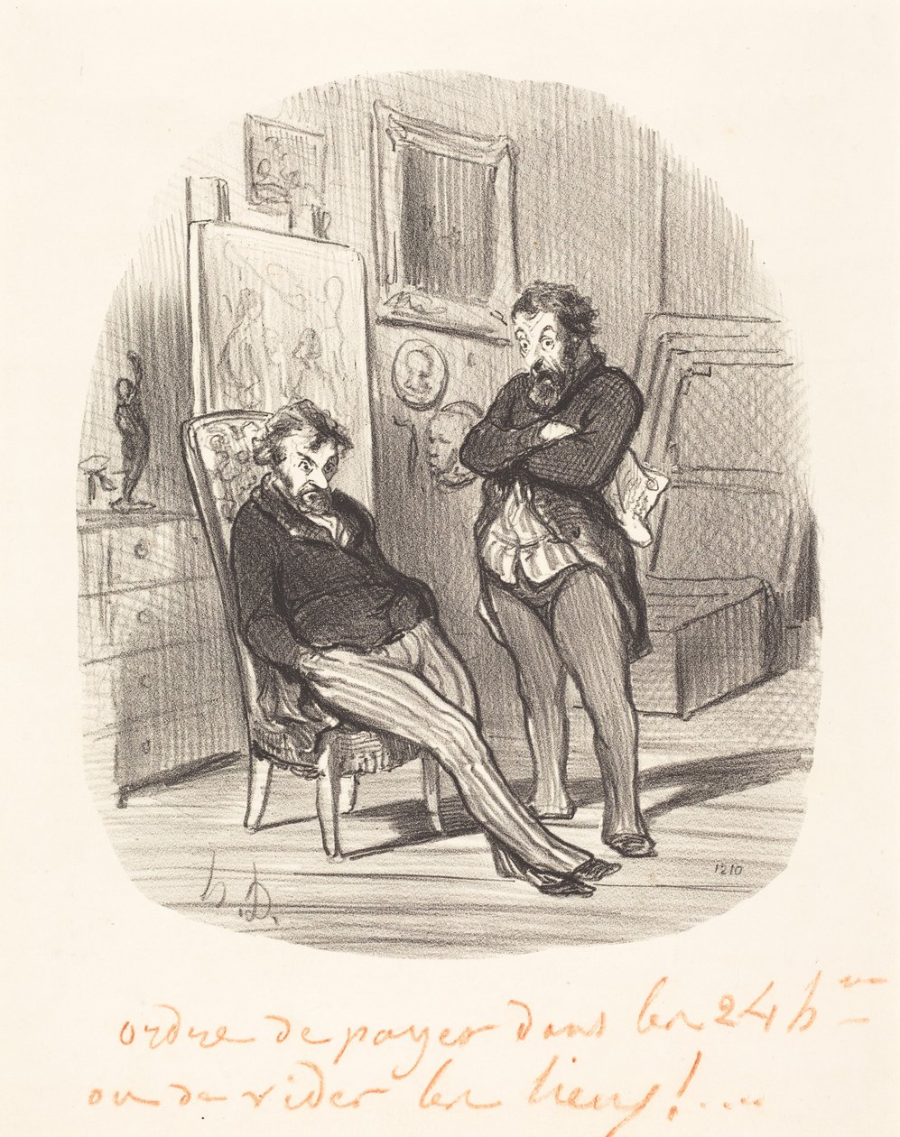 Niedogodność wysłania złego obrazu... autorstwa Honoré Daumier