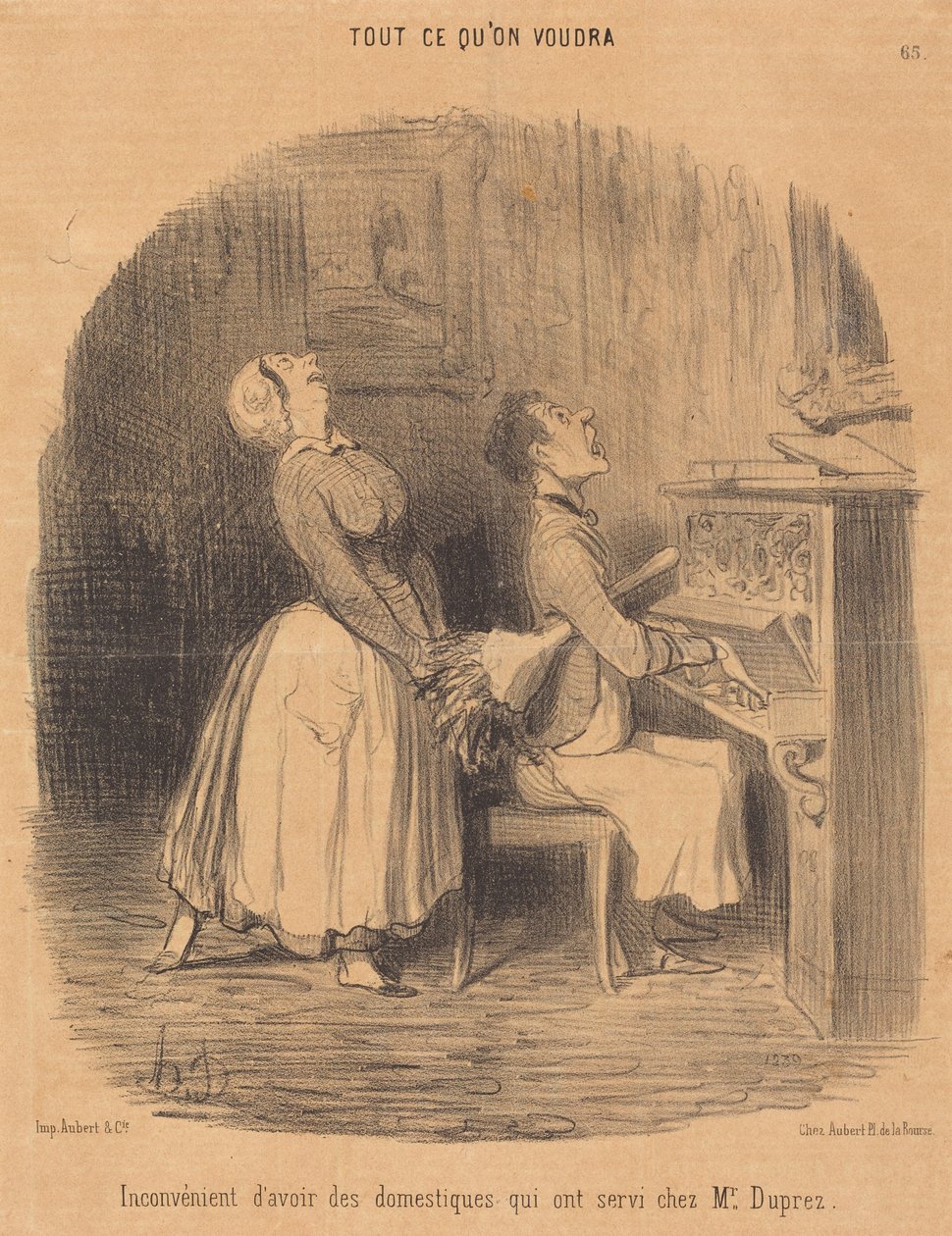 Niedogodność... dla służących, którzy służyli u pana Dupreza autorstwa Honoré Daumier