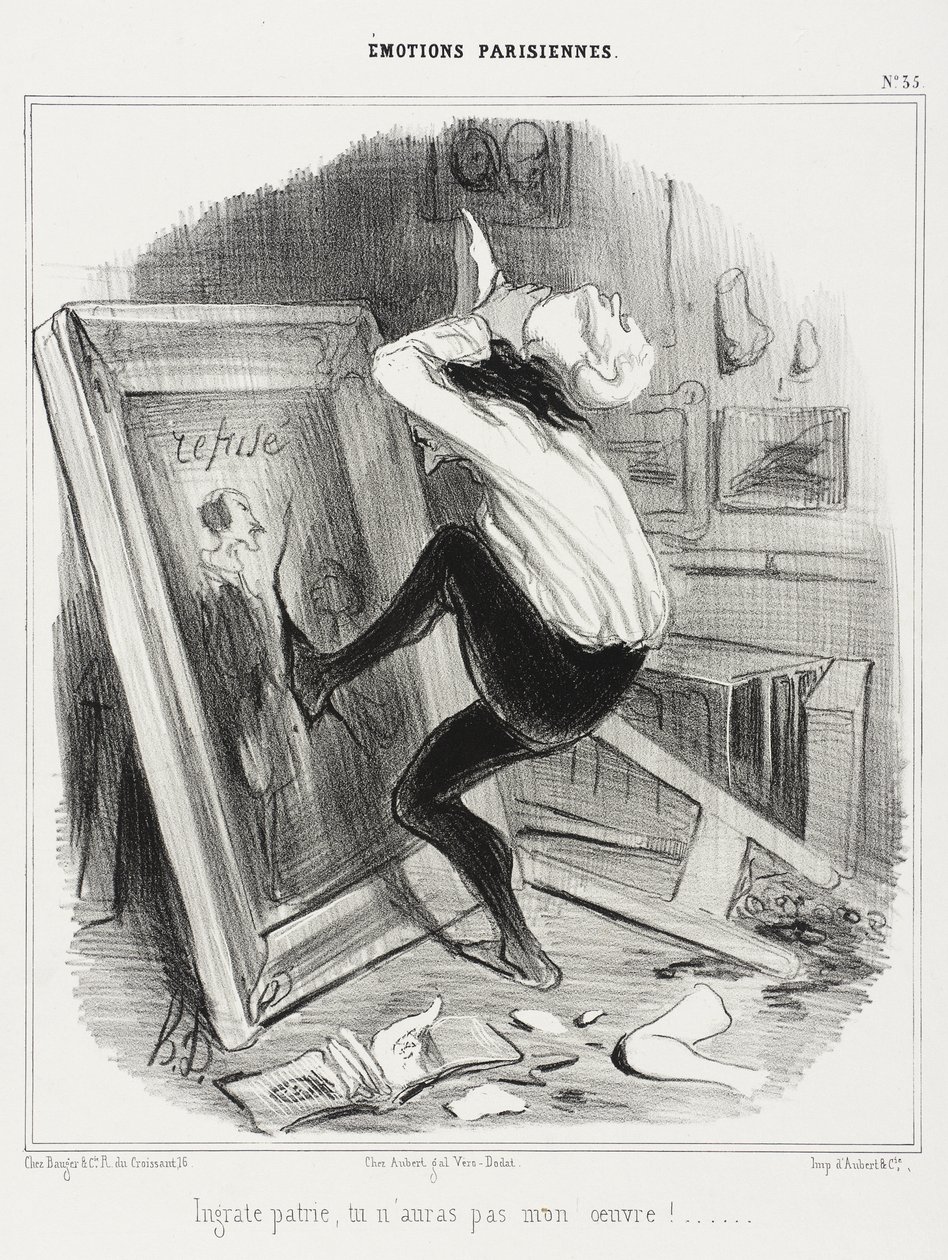 Niewdzięczna ojczyzno, nie dostaniesz mojego dzieła!... autorstwa Honoré Daumier