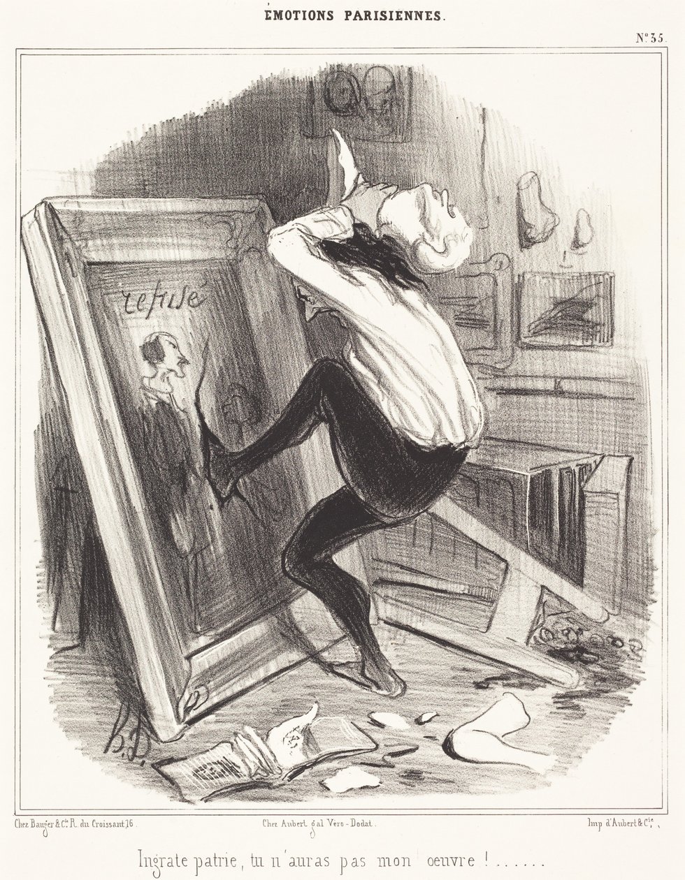 Niewdzięczna ojczyzno, nie będziesz miała mojego dzieła!... autorstwa Honoré Daumier