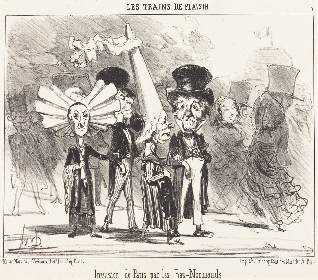 Inwazja Dolnych Normanów na Paryż autorstwa Honoré Daumier