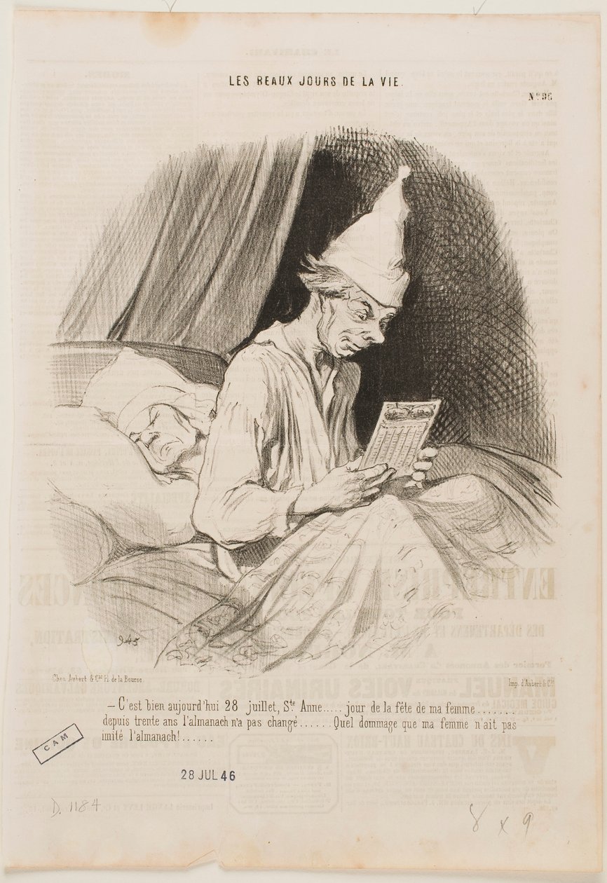 Dzisiaj jest 28 lipca, święta Anny, … autorstwa Honoré Daumier