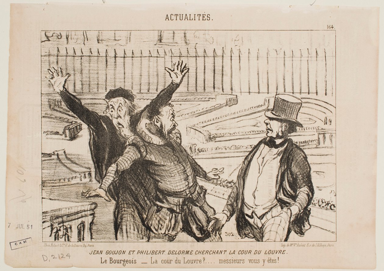 Jean Goujon i Philibert Delorme autorstwa Honoré Daumier
