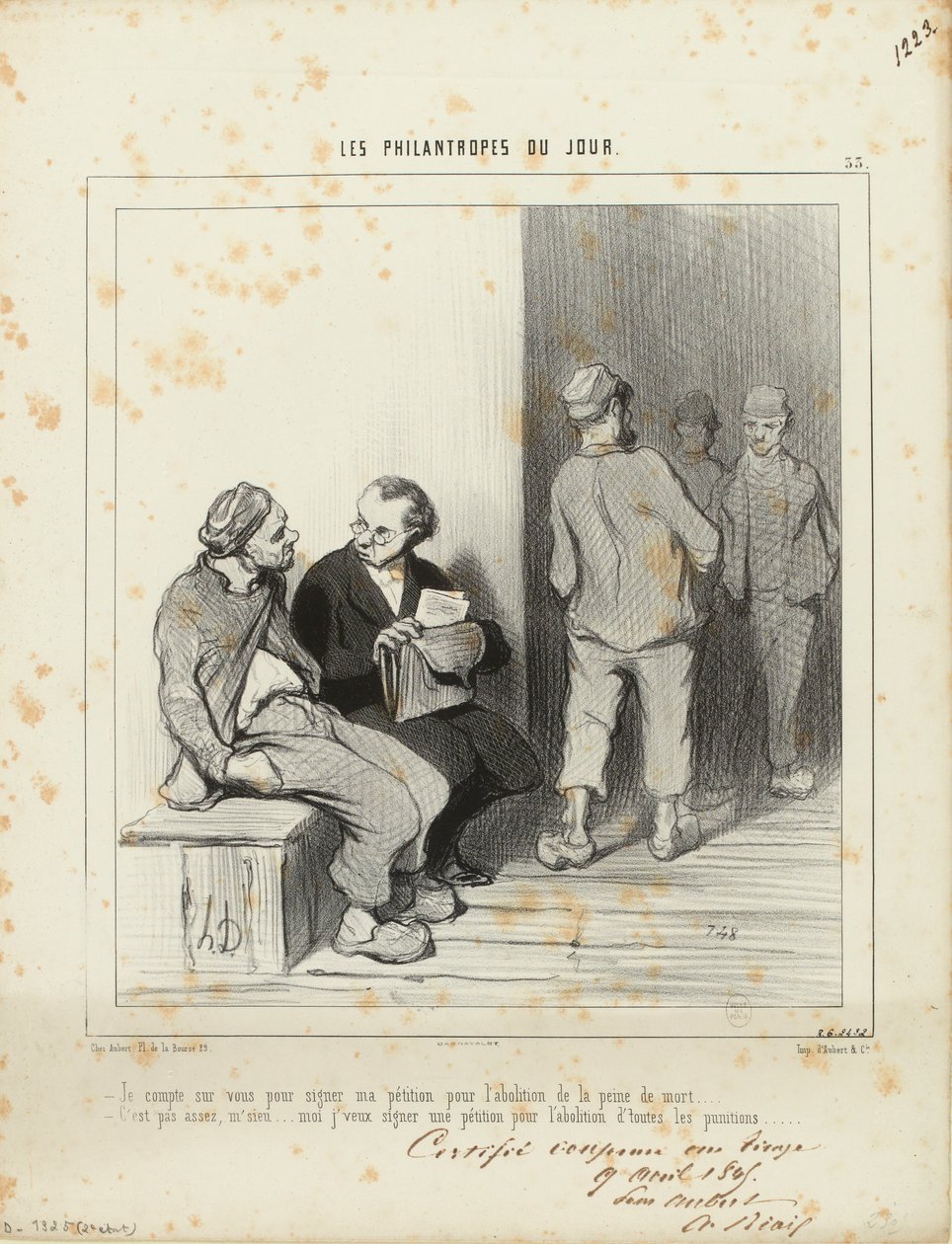 Liczę na to, że podpiszecie moją petycję... / 33 autorstwa Honoré Daumier