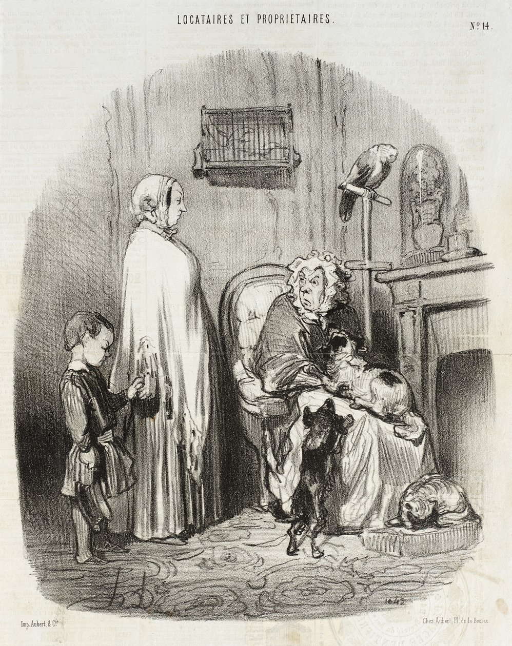 Nie wynajmuję mieszkania osobom, które mają dzieci!... autorstwa Honoré Daumier