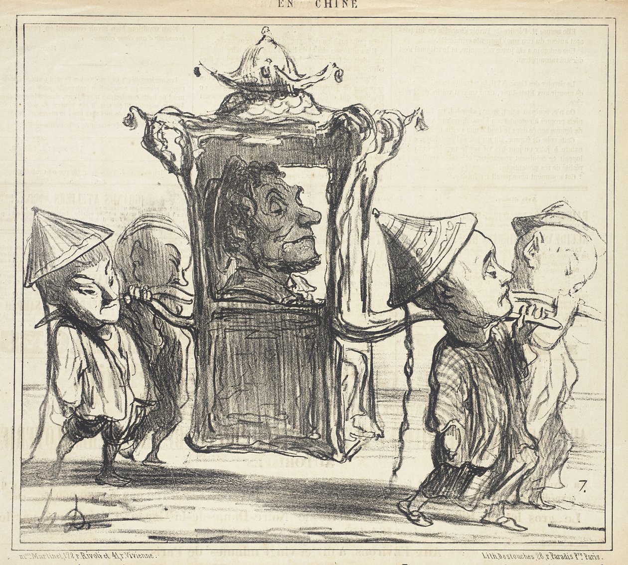 Chciałbym, żeby wożono mnie tak ulicami Brestu, wzięliby mnie za mandaryna!... autorstwa Honoré Daumier