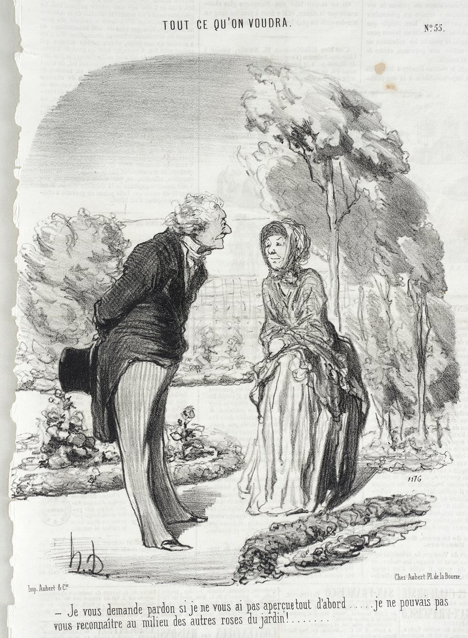 Proszę mi wybaczyć, jeśli pani nie zauważyłem... autorstwa Honoré Daumier