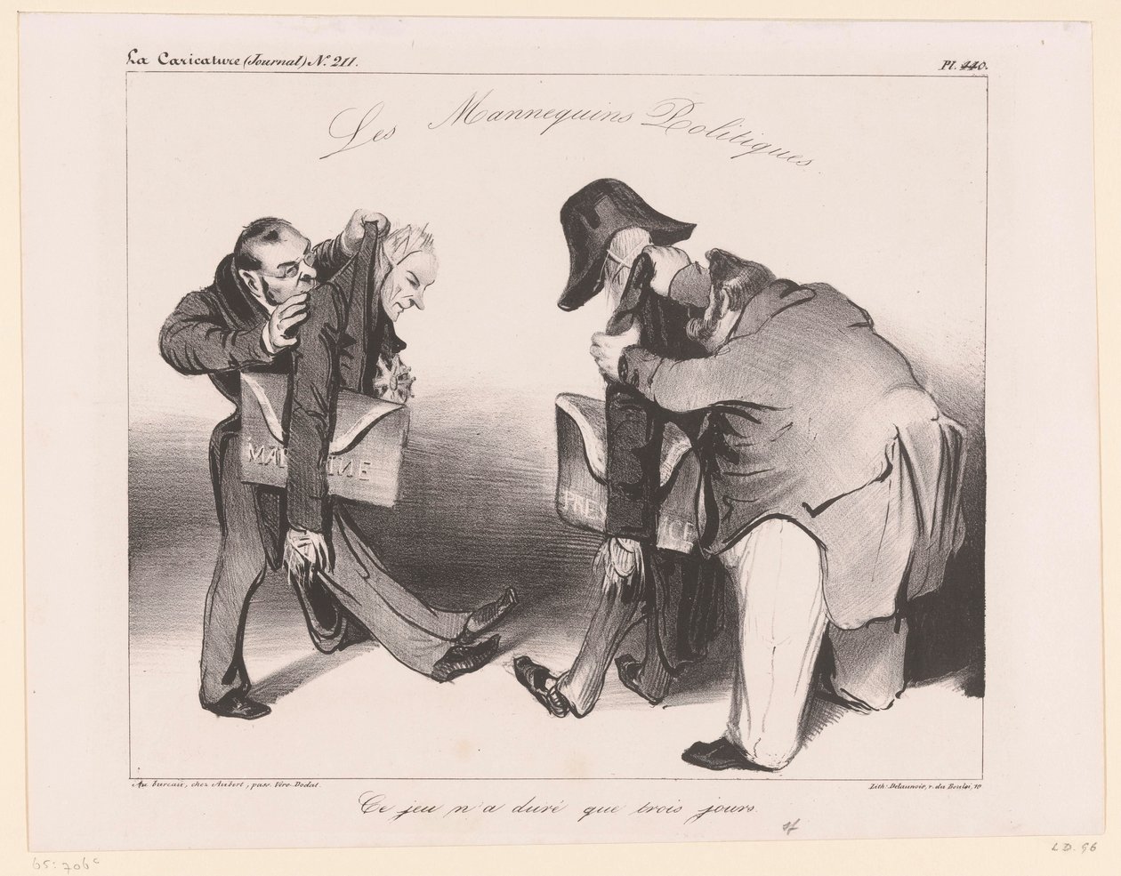 Karykatura marynarki wojennej i prezydentury autorstwa Honoré Daumier