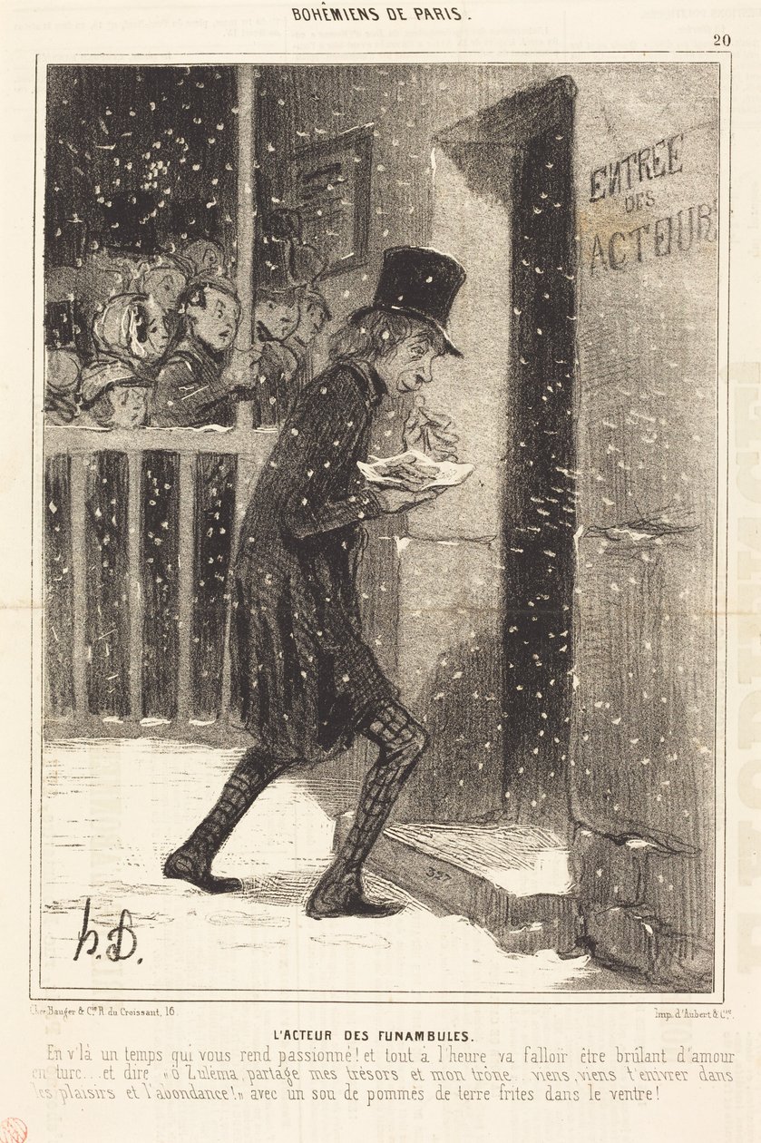 Aktor z Funambules autorstwa Honoré Daumier