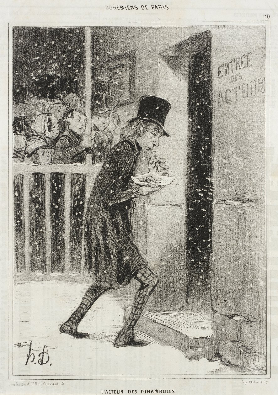 Aktor z Funambules autorstwa Honoré Daumier