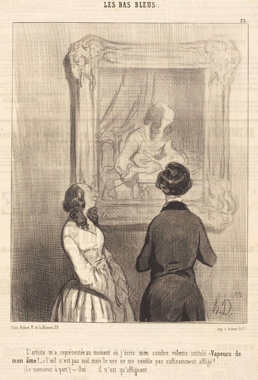 Artysta przedstawił mnie w chwili, gdy piszę autorstwa Honoré Daumier