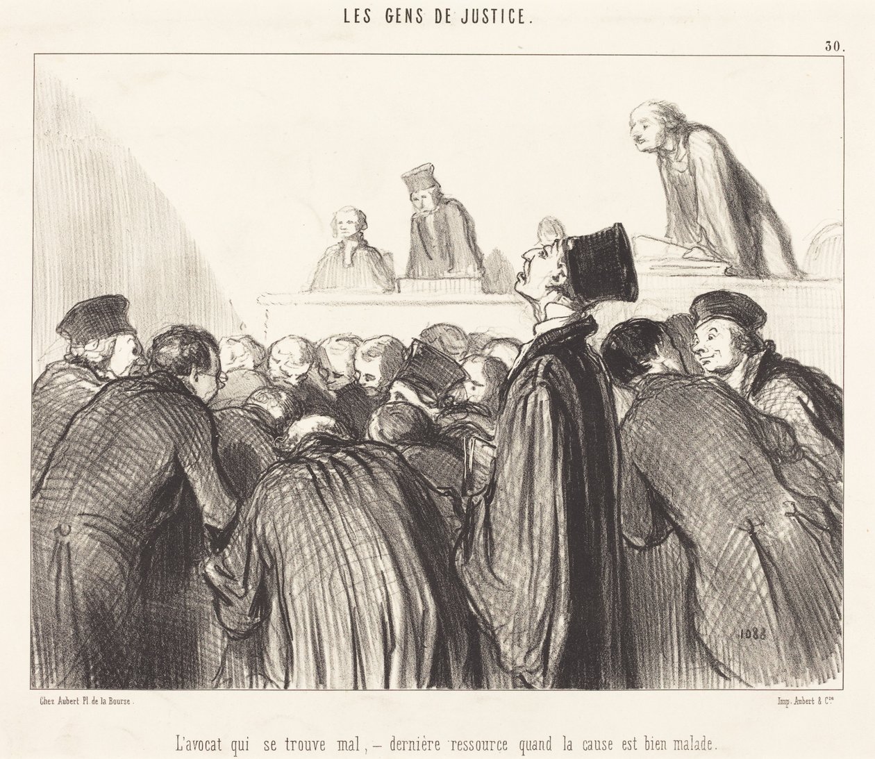 Adwokat, który źle się czuje autorstwa Honoré Daumier