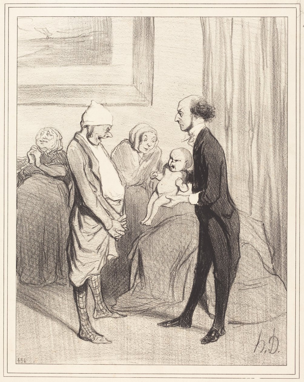 Wejście w życie autorstwa Honoré Daumier