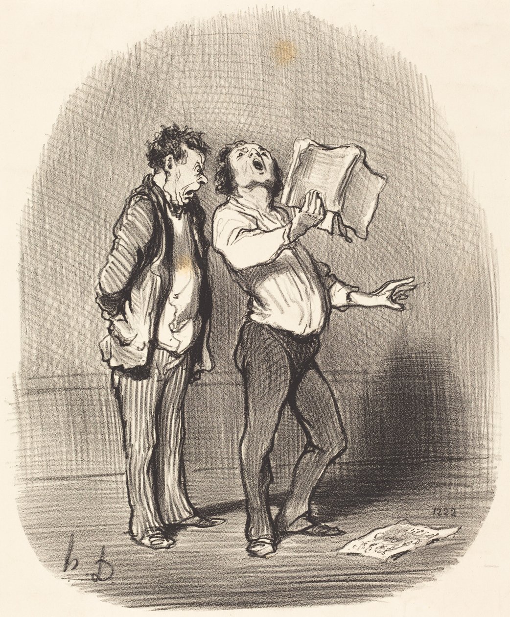 Niedogodność posiadania melomańskiego przyjaciela autorstwa Honoré Daumier
