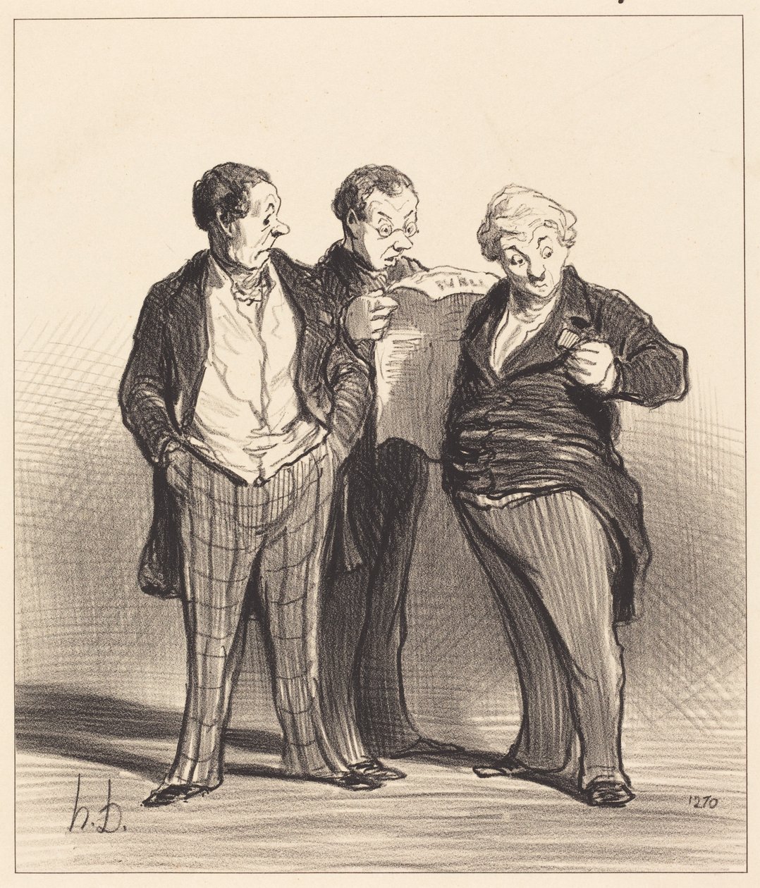 Zakaz noszenia odznaczeń autorstwa Honoré Daumier
