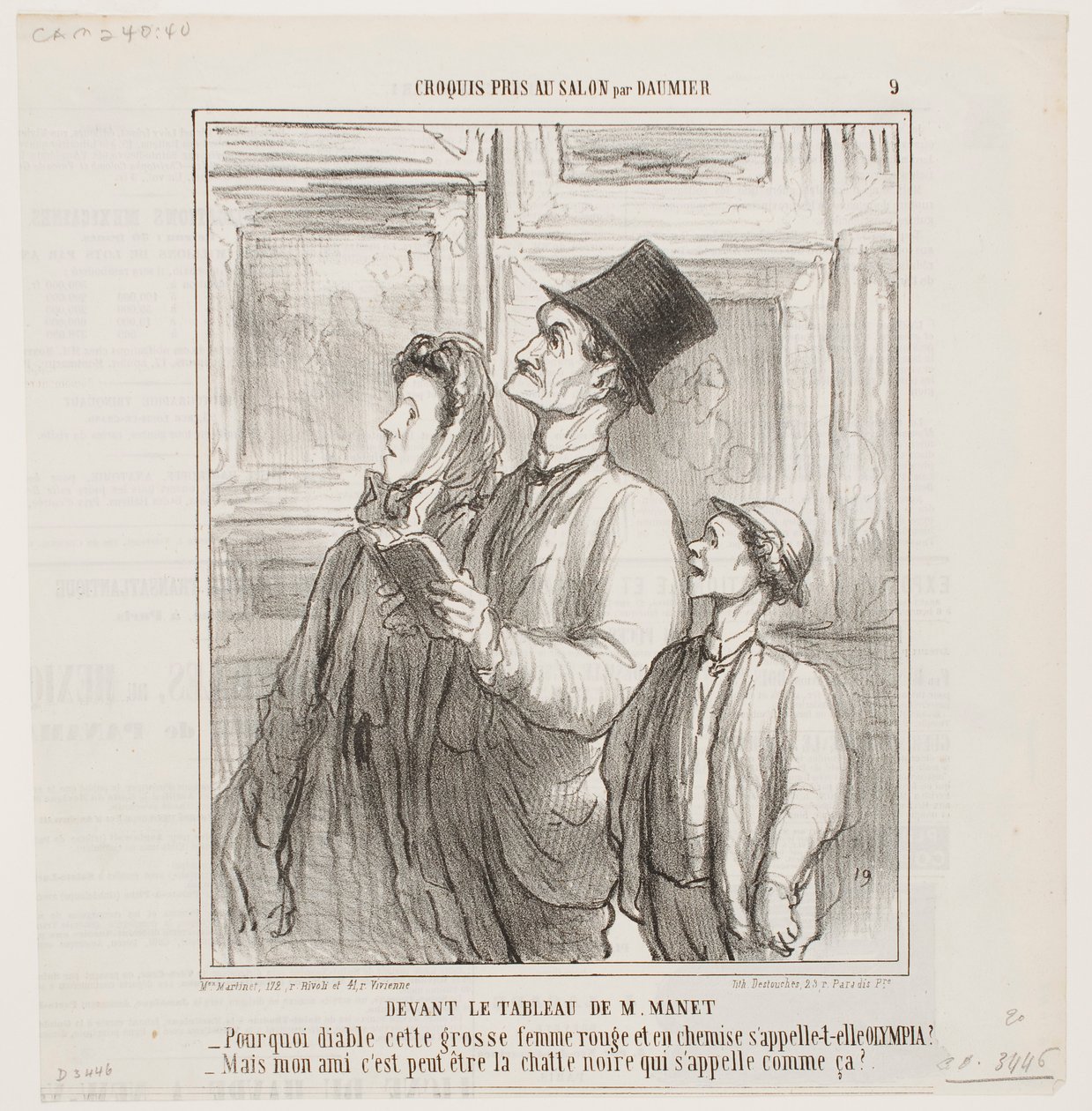 Oglądając obraz Maneta autorstwa Honoré Daumier