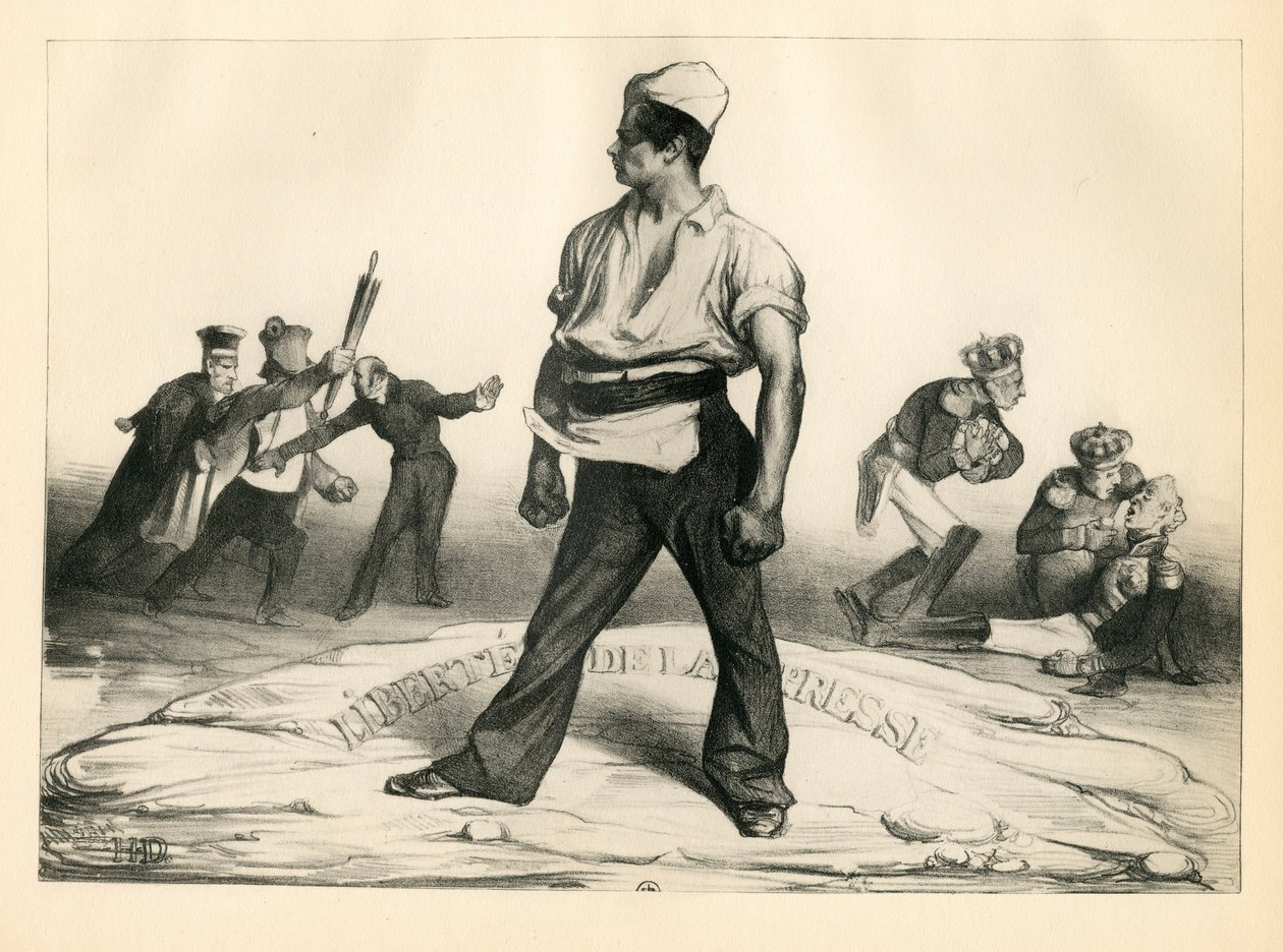 La Caricature (1830) Polityczny, satyryczny w czerni i bieli autorstwa Honoré Daumier