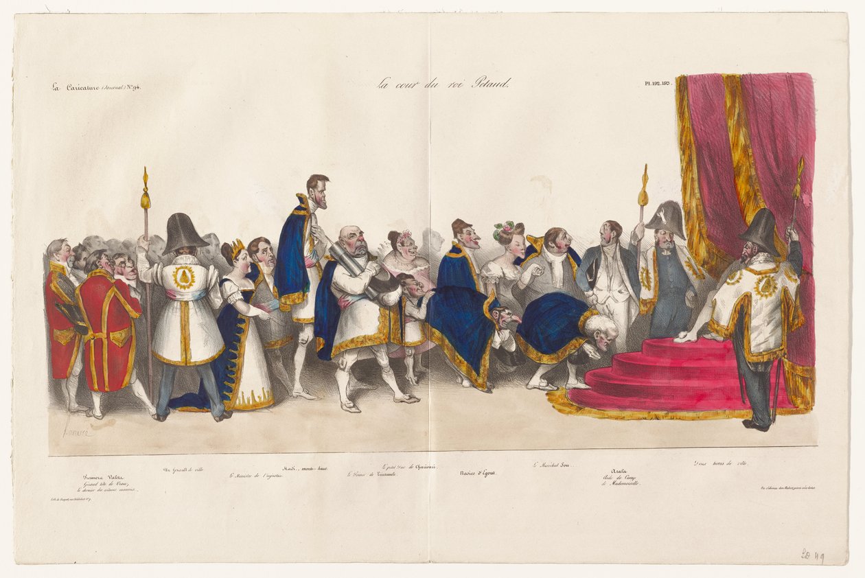 Dwór króla Pétauda autorstwa Honoré Daumier