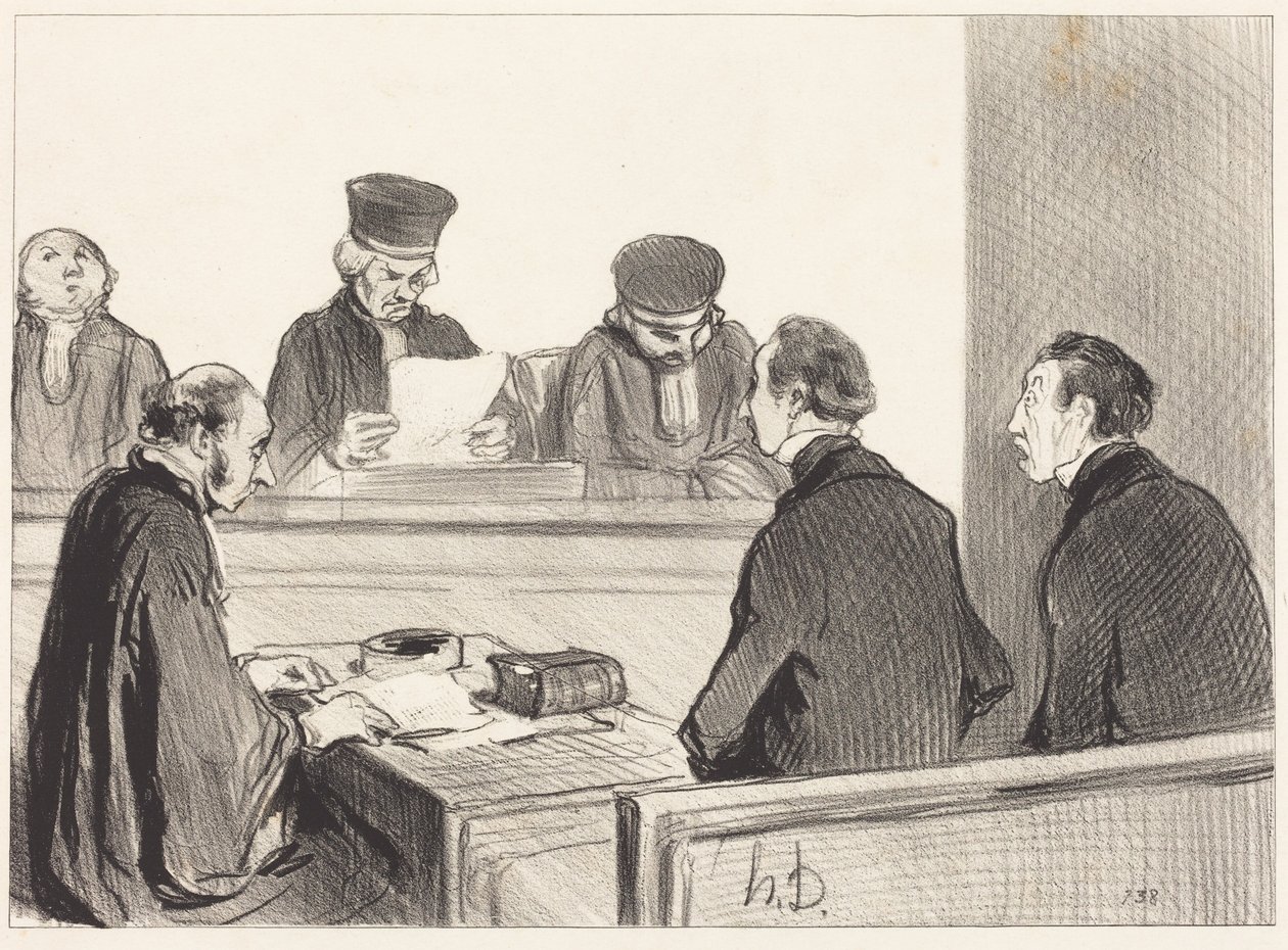 Sąd, po zakończeniu narady... autorstwa Honoré Daumier
