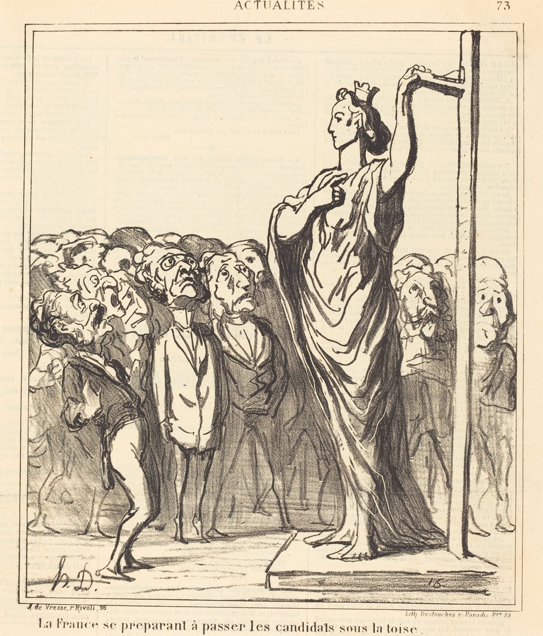 Francja przygotowująca się do przejścia... autorstwa Honoré Daumier