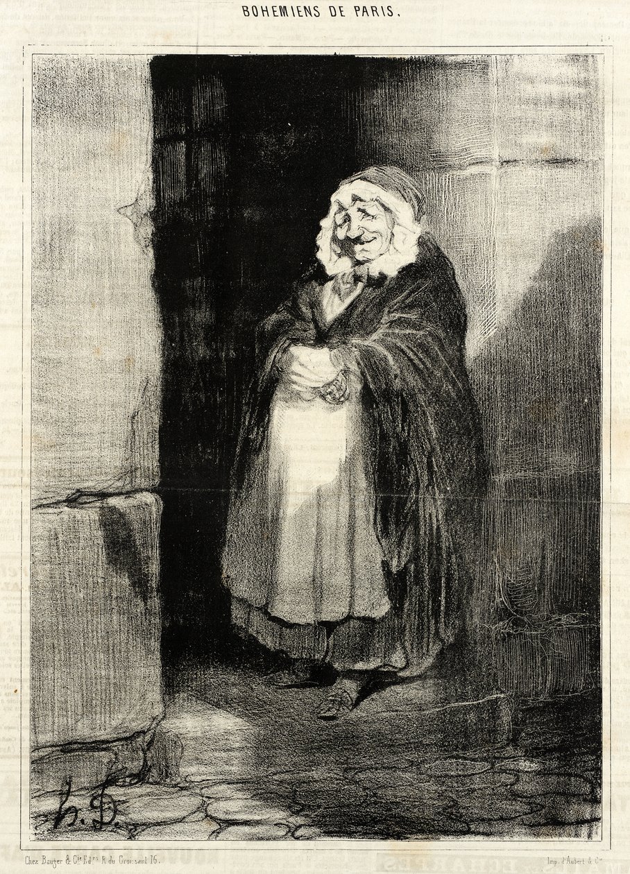 Idąca kobieta autorstwa Honoré Daumier