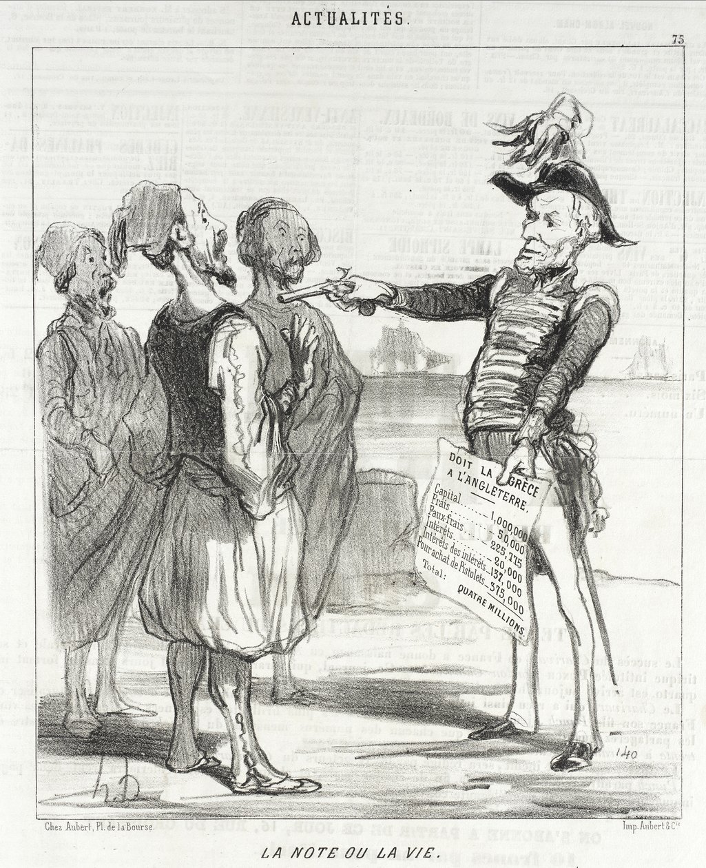 Rachunek albo życie autorstwa Honoré Daumier
