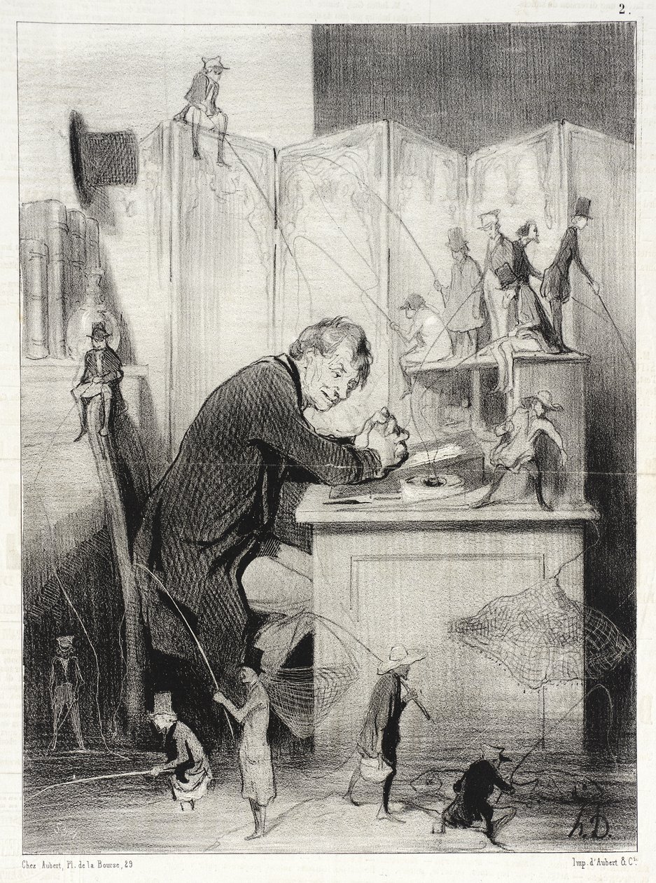 Rybołówstwo autorstwa Honoré Daumier