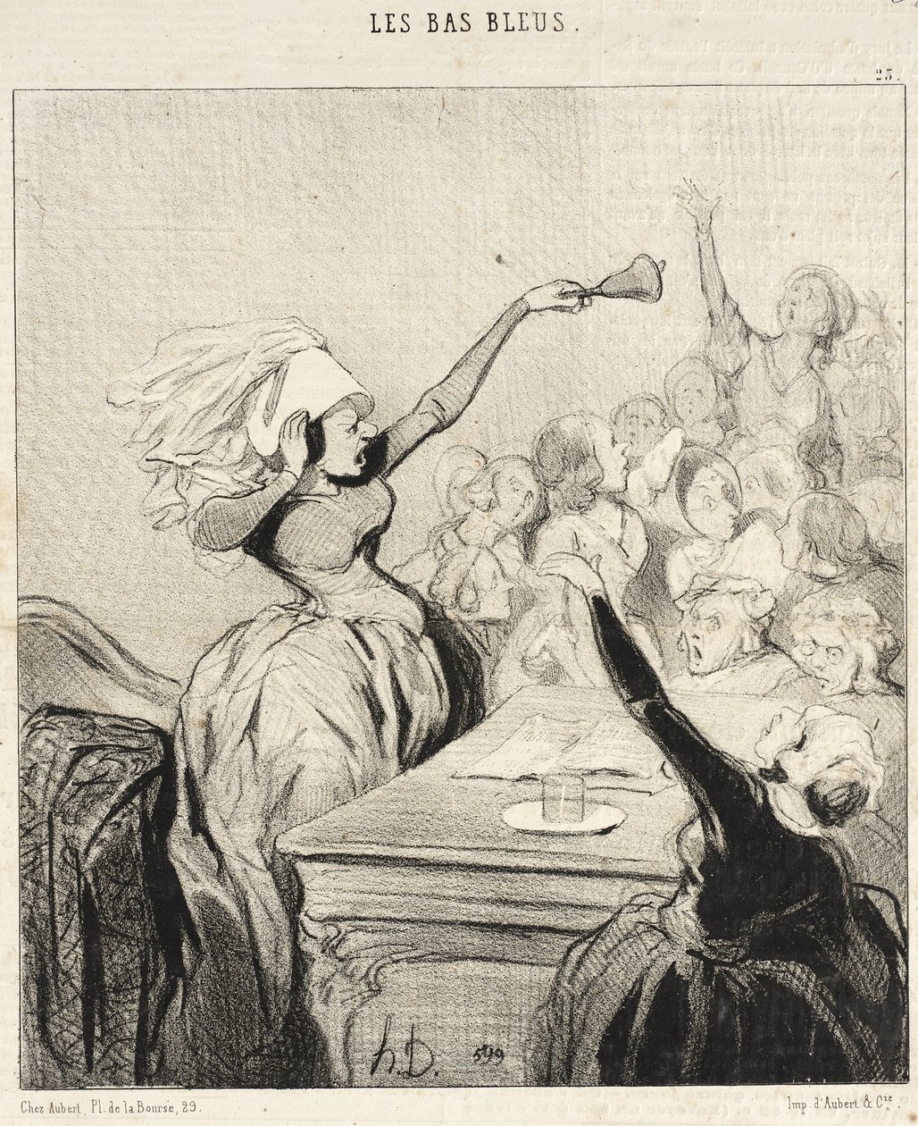 Przewodnicząca krzycząca na całe gardło: „Panie!...” autorstwa Honoré Daumier