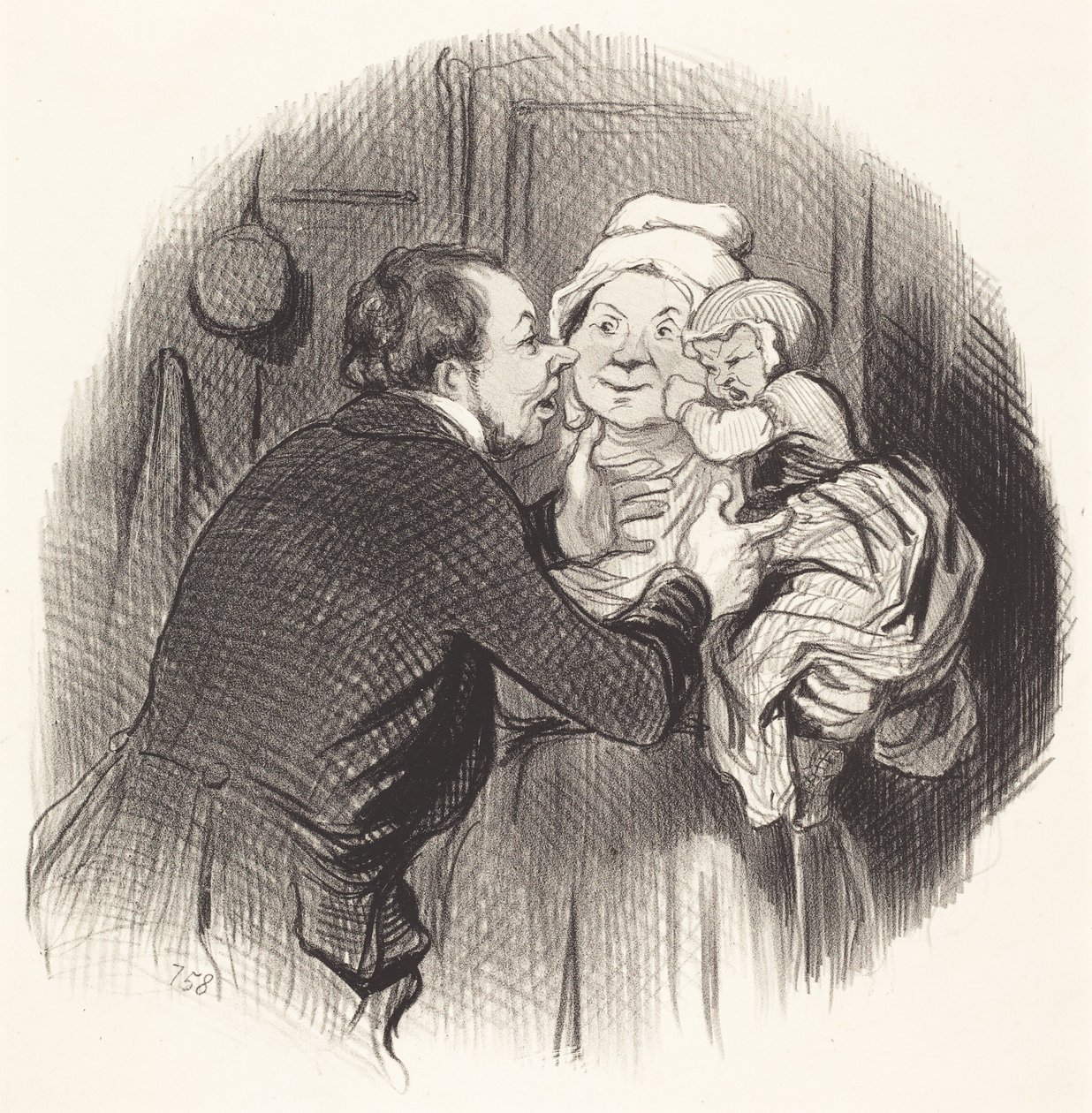 Wizyta u pielęgniarki autorstwa Honoré Daumier