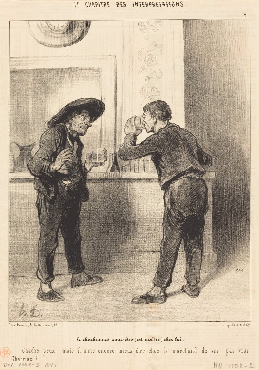 Węglarz lubi być (jest panem)... autorstwa Honoré Daumier