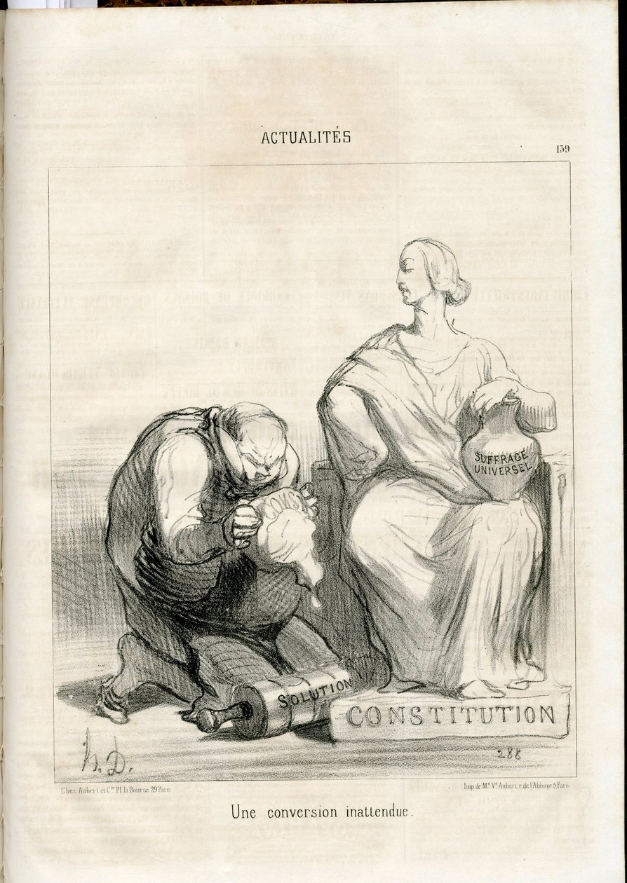 Le Charivari, Satyryczne w B & W autorstwa Honoré Daumier