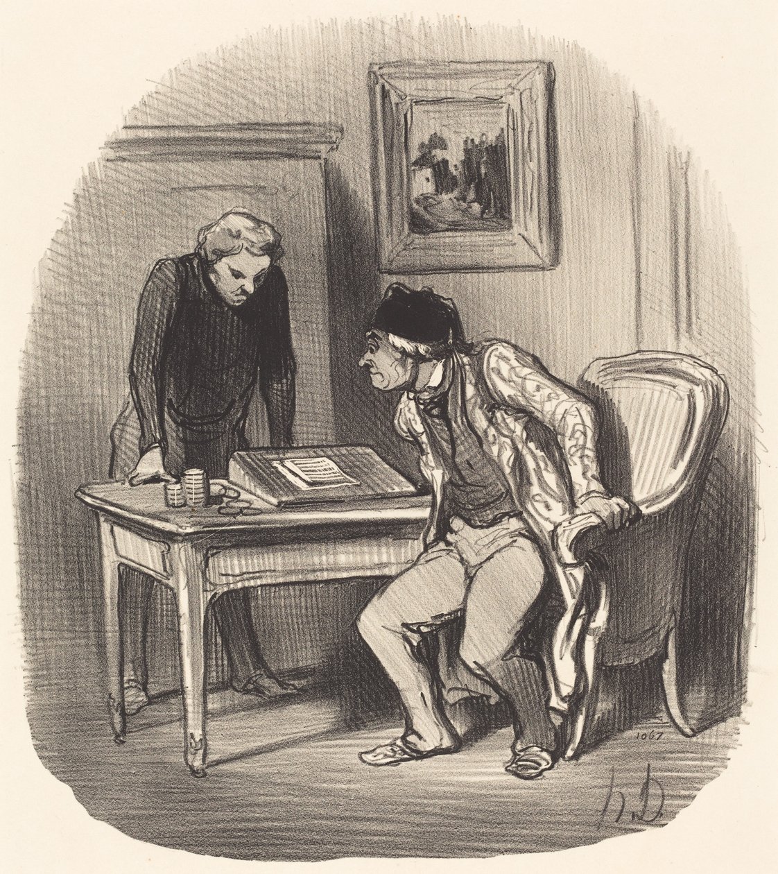 Czy konto jest prawidłowe?... autorstwa Honoré Daumier