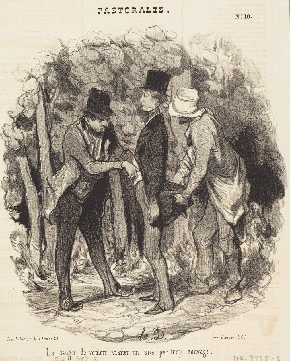 Niebezpieczeństwo odwiedzenia nazbyt dzikiego miejsca autorstwa Honoré Daumier