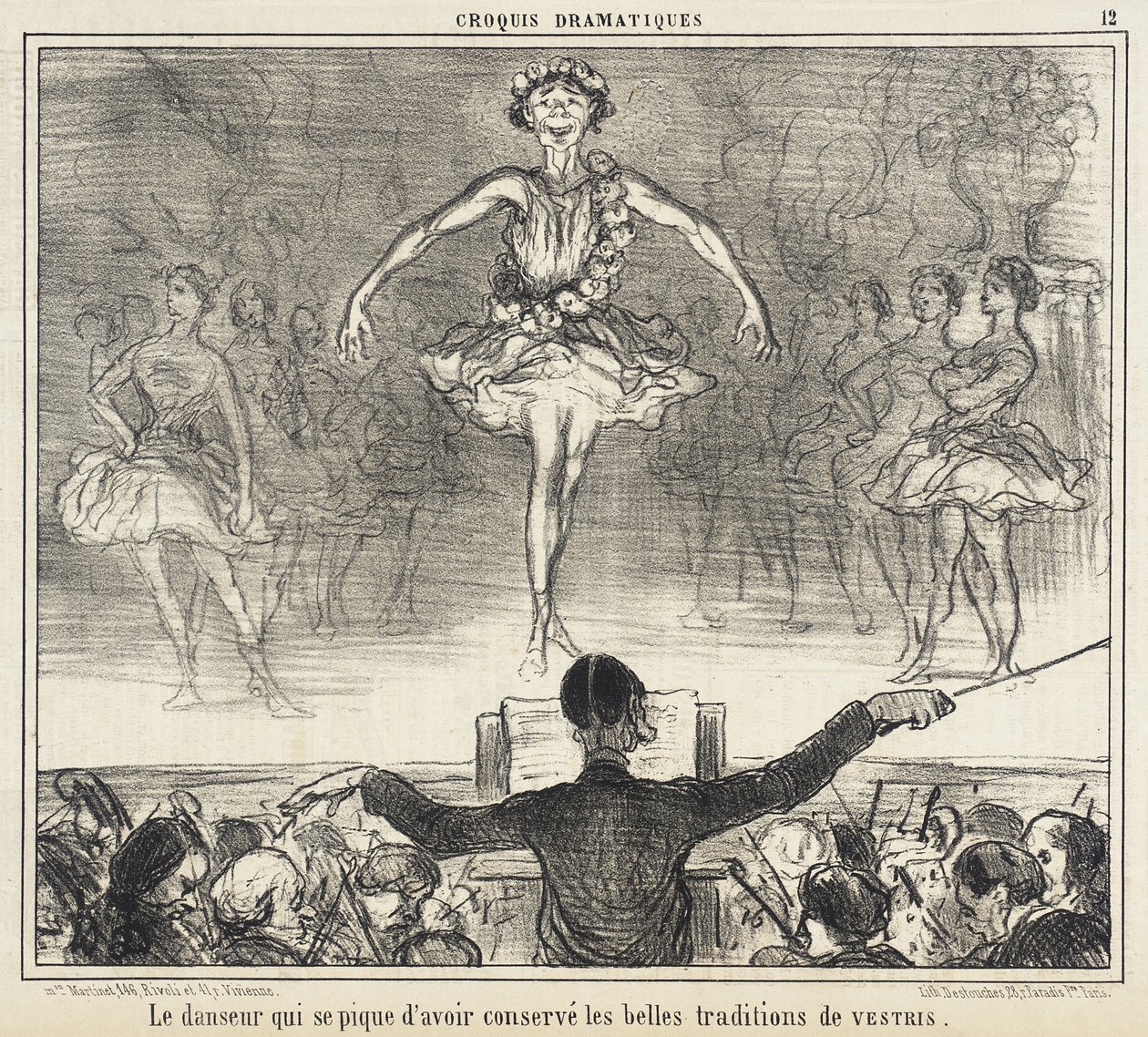 Tancerz, który chełpi się, że zachował... autorstwa Honoré Daumier
