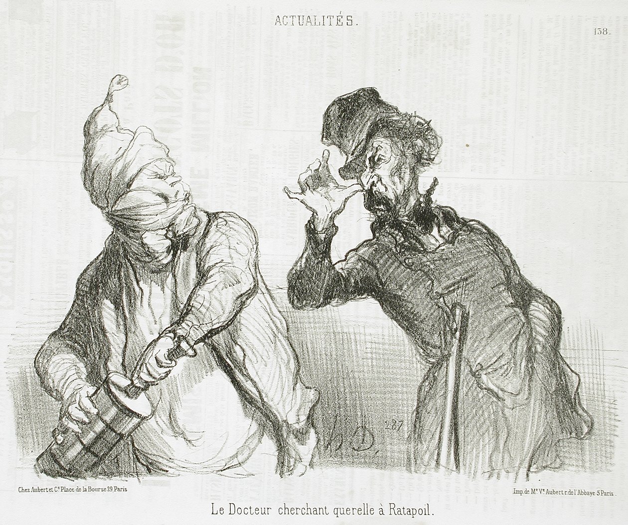 Doktor szuka zwady z Ratapoilem autorstwa Honoré Daumier
