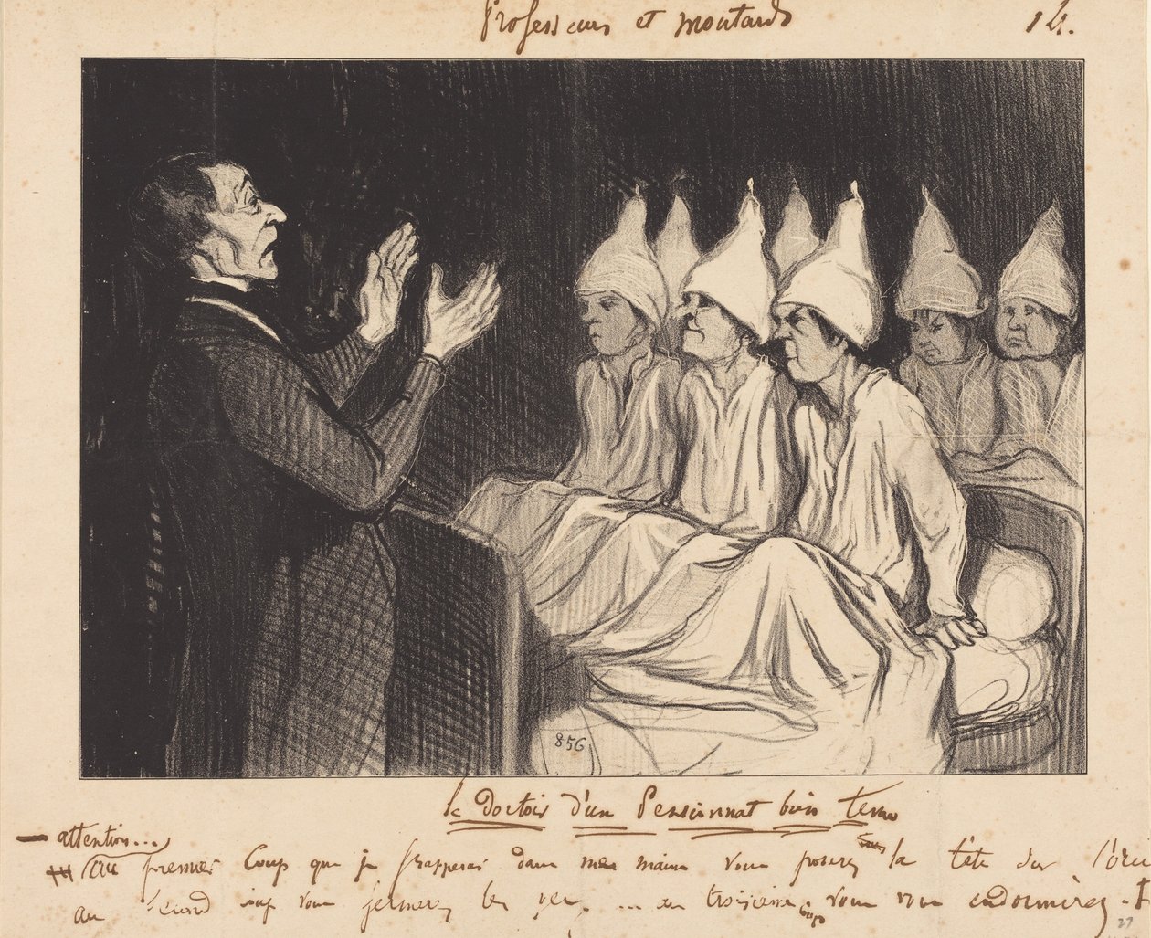 Sypialnia dobrze prowadzonego internatu autorstwa Honoré Daumier
