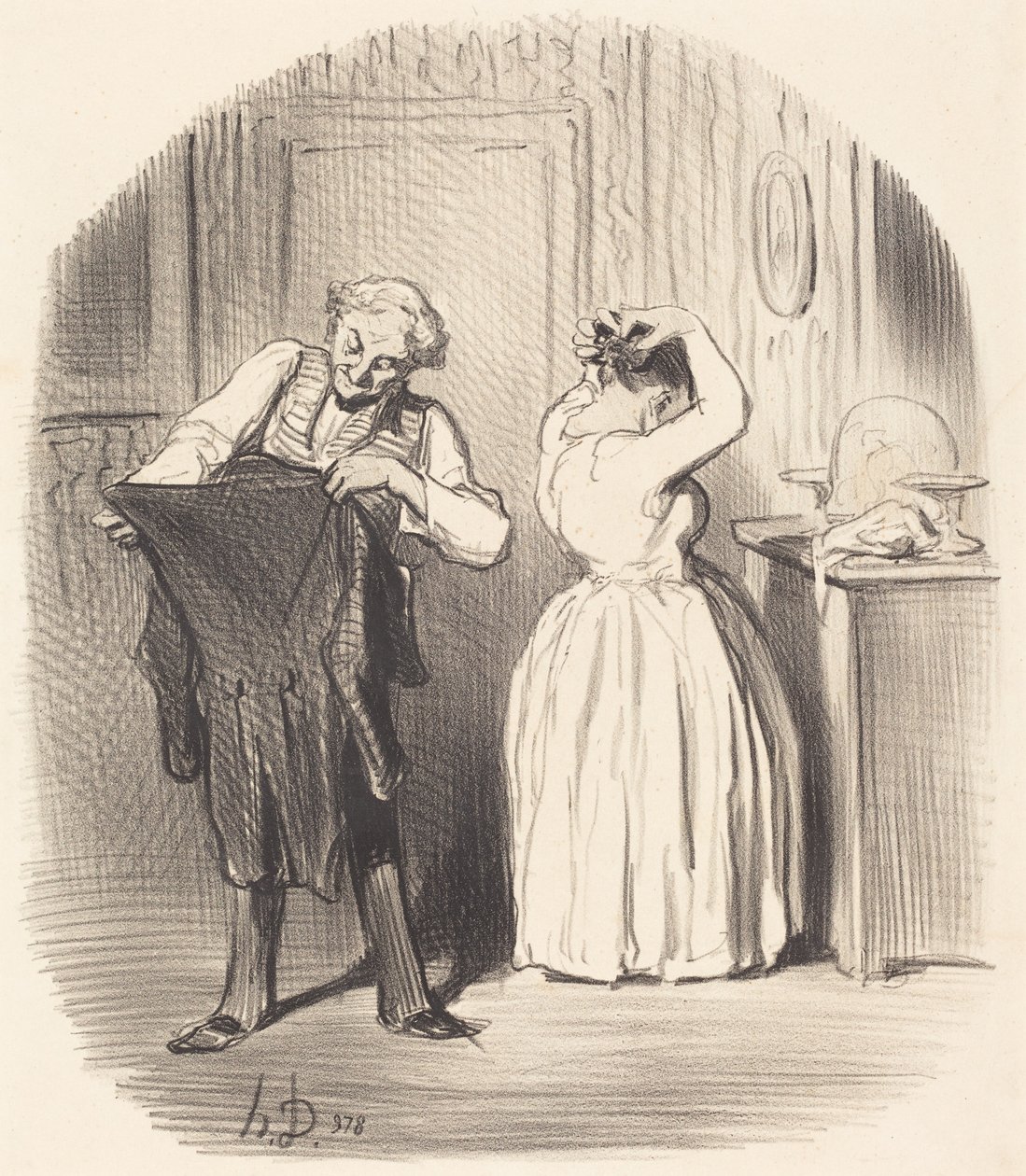 Dzień, w którym jada się obiad u pana dyrektora... autorstwa Honoré Daumier