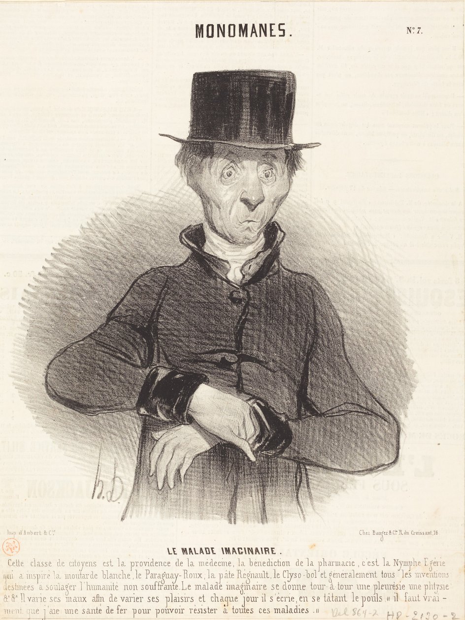 Chory z urojenia autorstwa Honoré Daumier