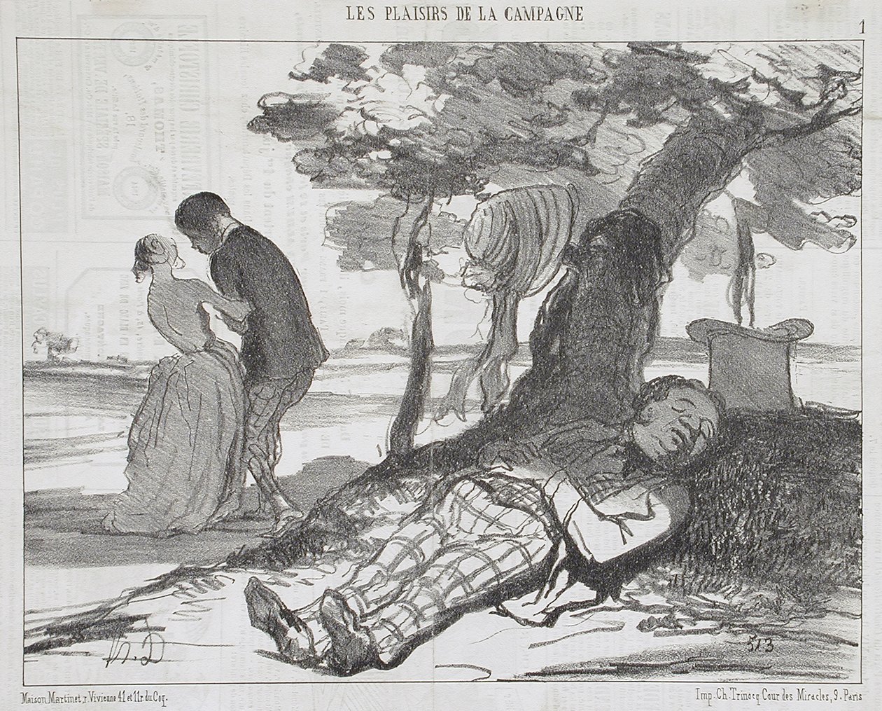 Drzemiący mąż autorstwa Honoré Daumier