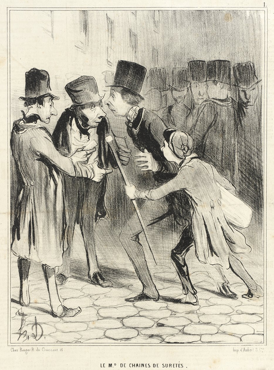 Sprzedawca łańcuchów zabezpieczających autorstwa Honoré Daumier