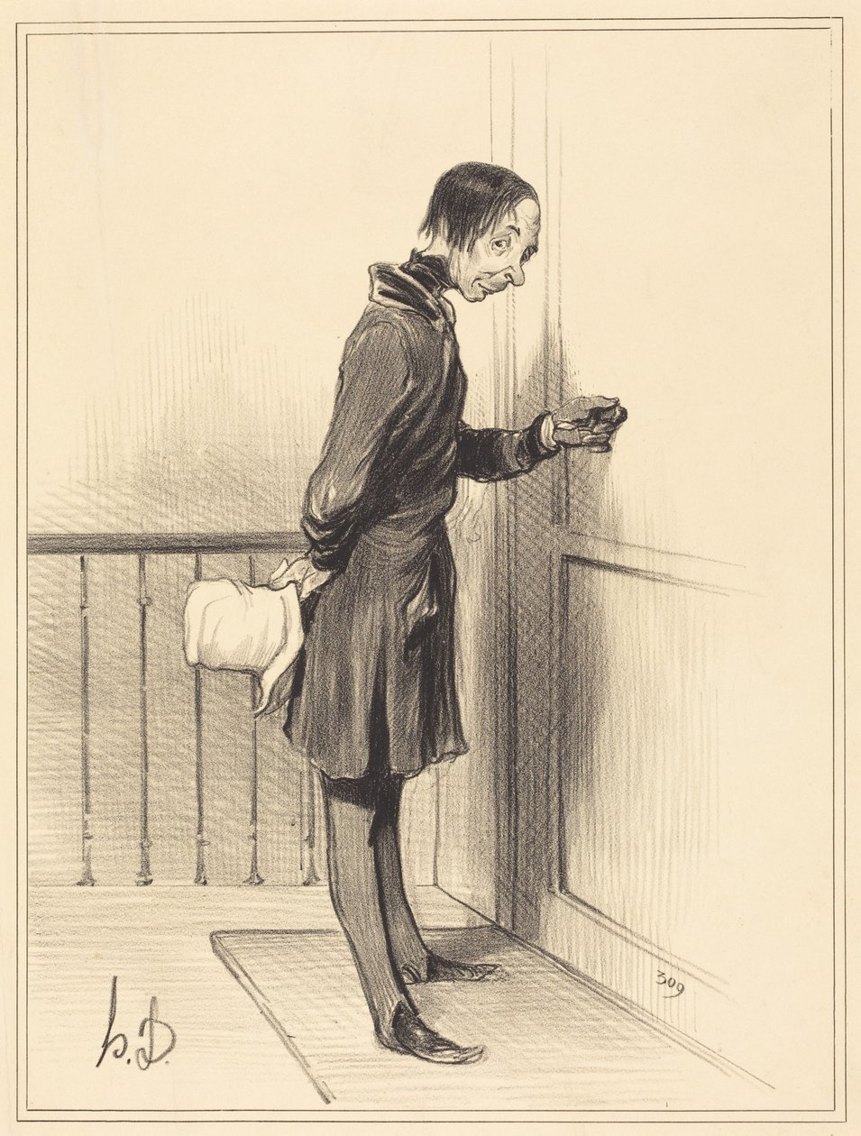 Żebrak w domu autorstwa Honoré Daumier