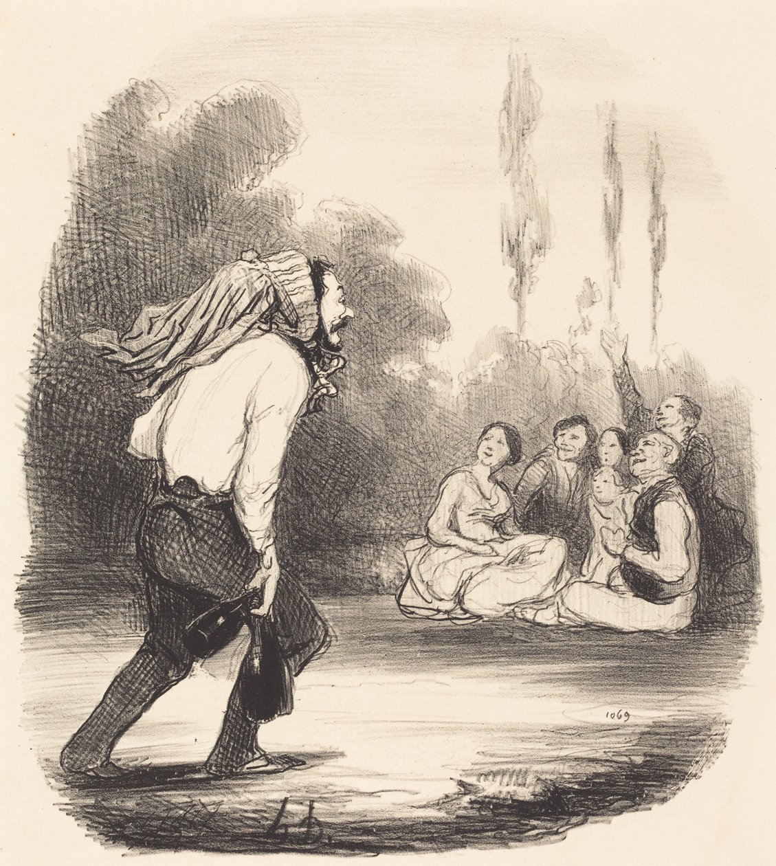 Najbardziej żartowniś w społeczeństwie autorstwa Honoré Daumier