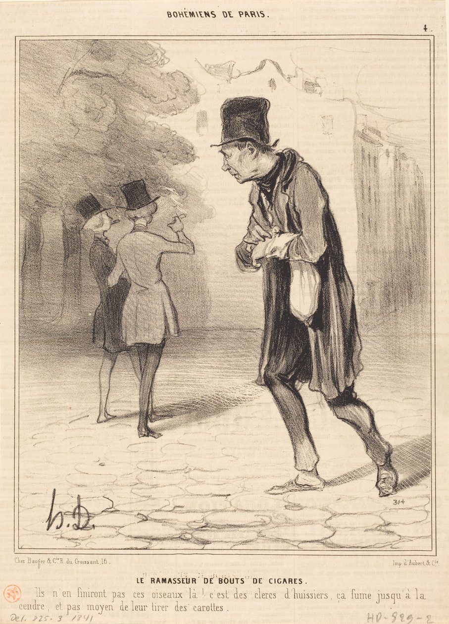 Zbieracz niedopałków cygar autorstwa Honoré Daumier