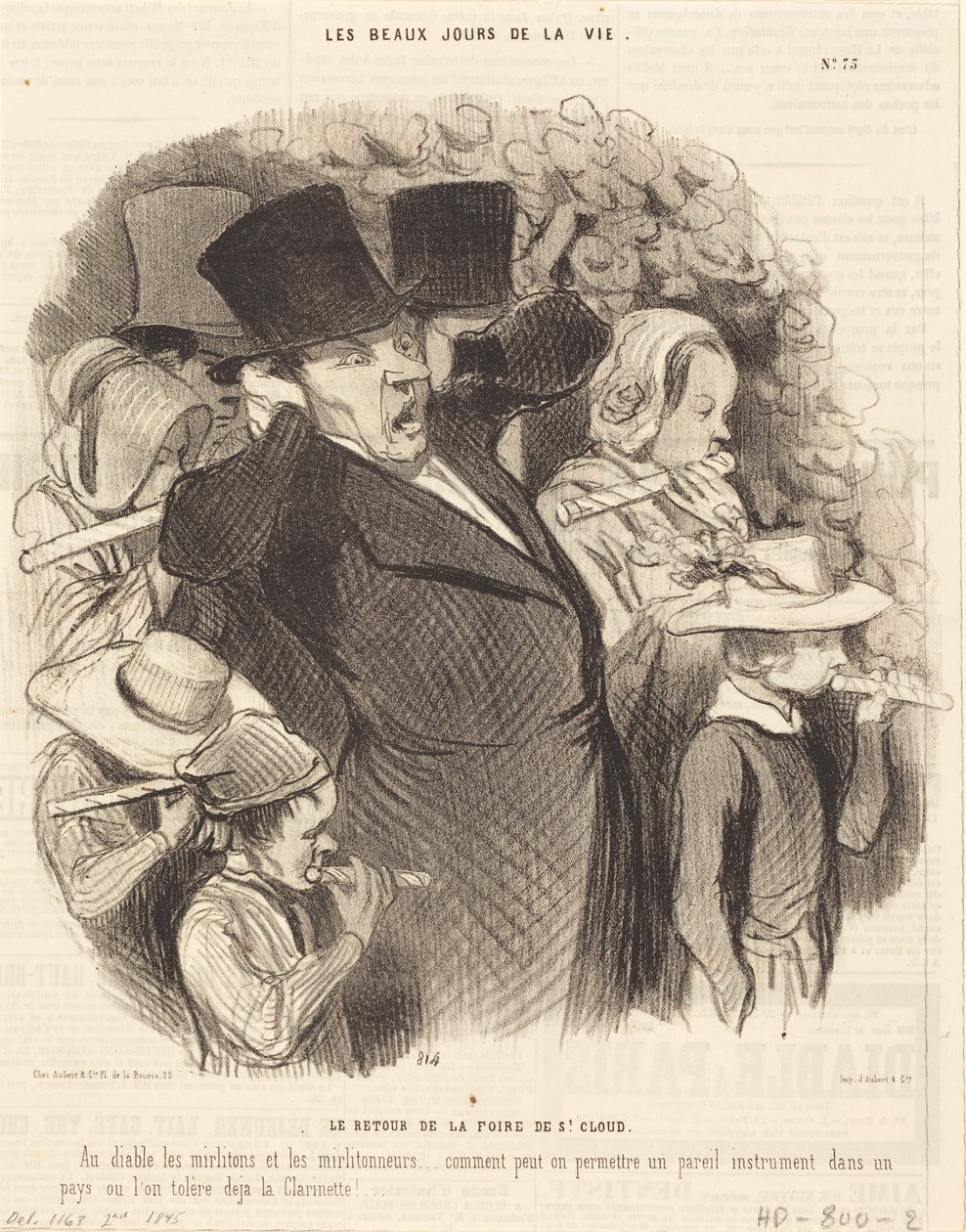 Powrót z jarmarku w Saint-Cloud autorstwa Honoré Daumier